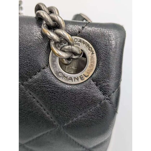 Pre-owned Chanel Quilted Sheepskin Rocks Ruthenium Hardware Small Flap Black - Picture 12 of 16